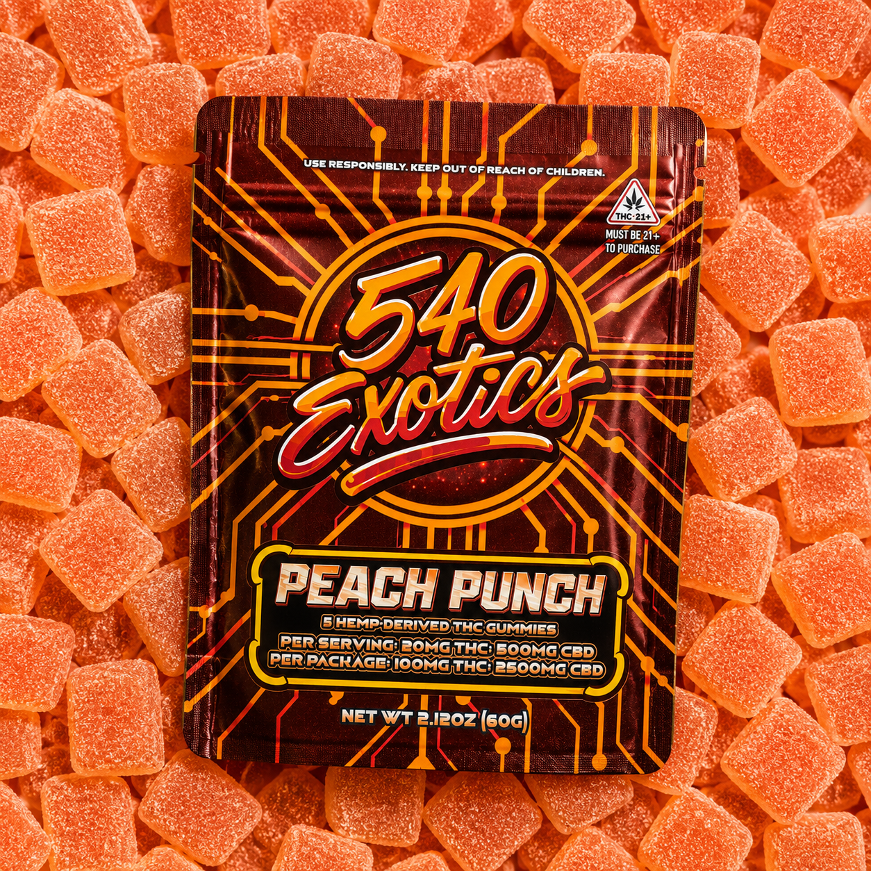 Peach Punch THC Gummies (5 pack)